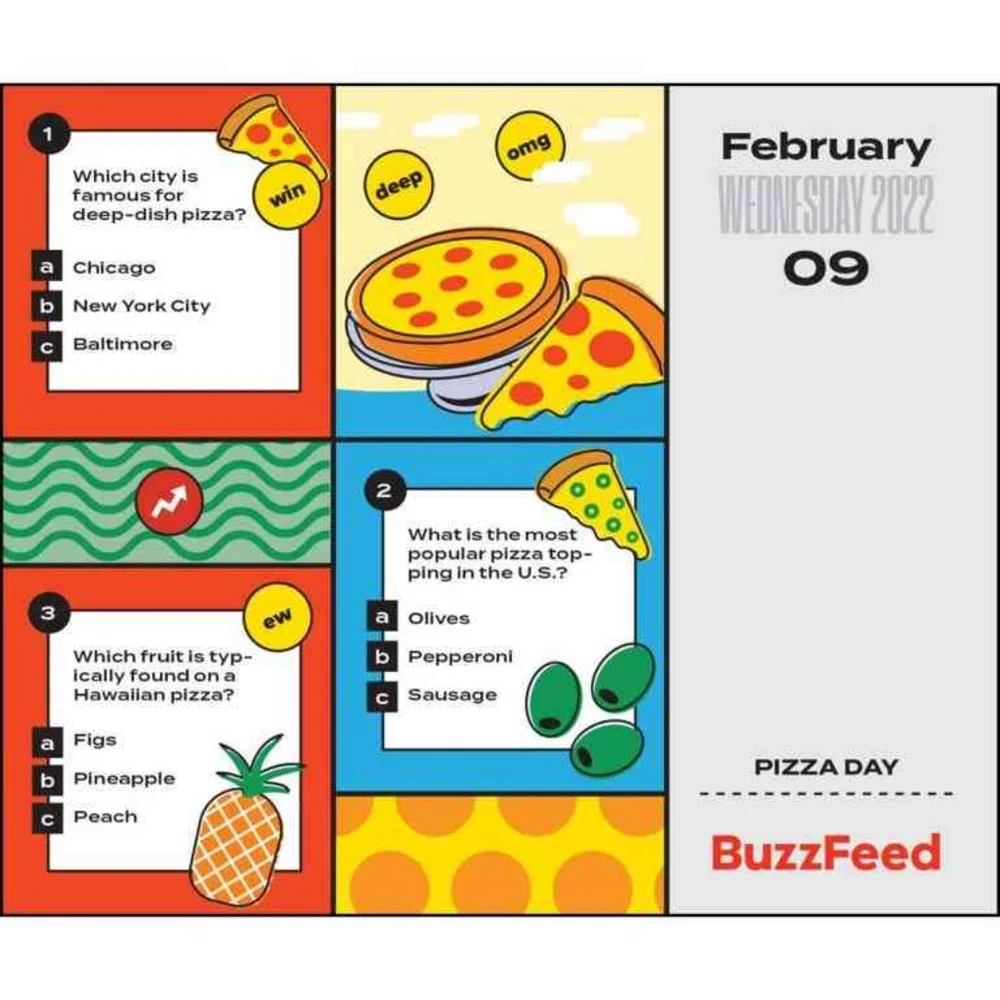 BuzzFeed 2022 Day-to-Day Calendar : Quizzes and Trivia (Calendar)